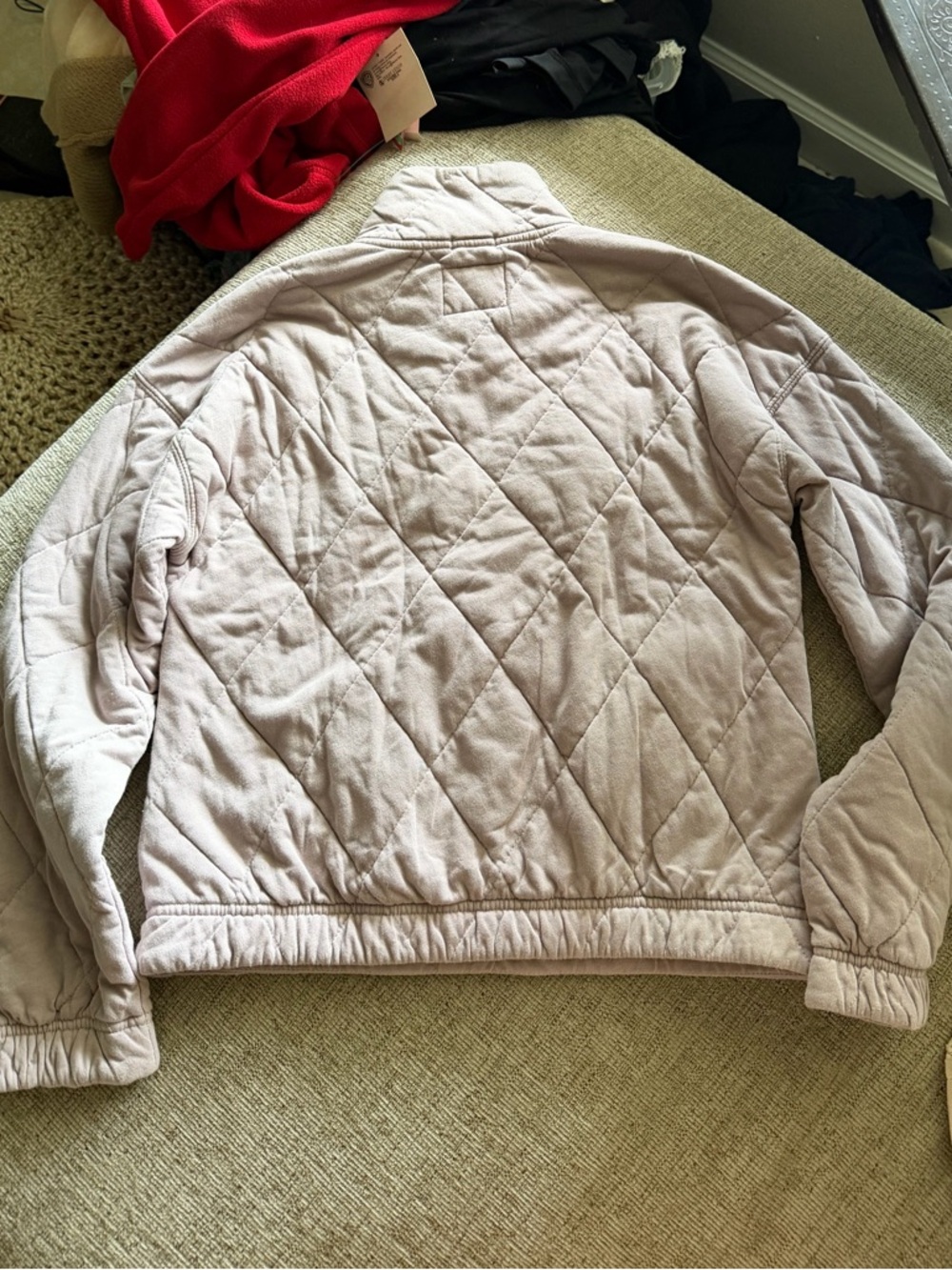 Abercrombie and Fitch Women's Half-Zip Quilted Fleece Jacket - Picture 9 of 10